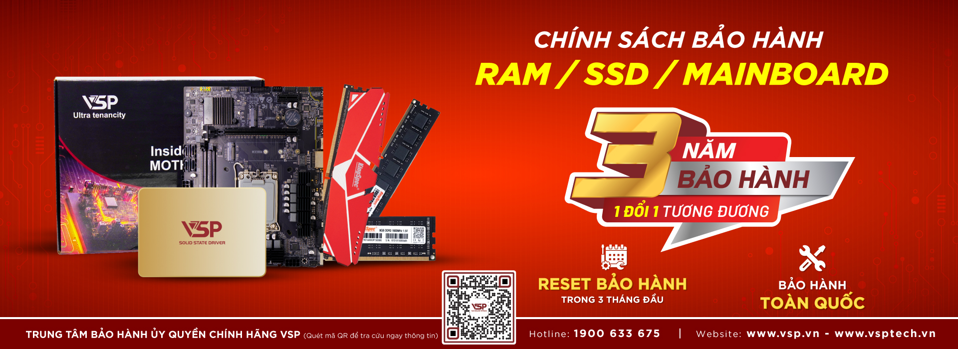 Chính sách bảo hành Ram/SSD/Mainboard