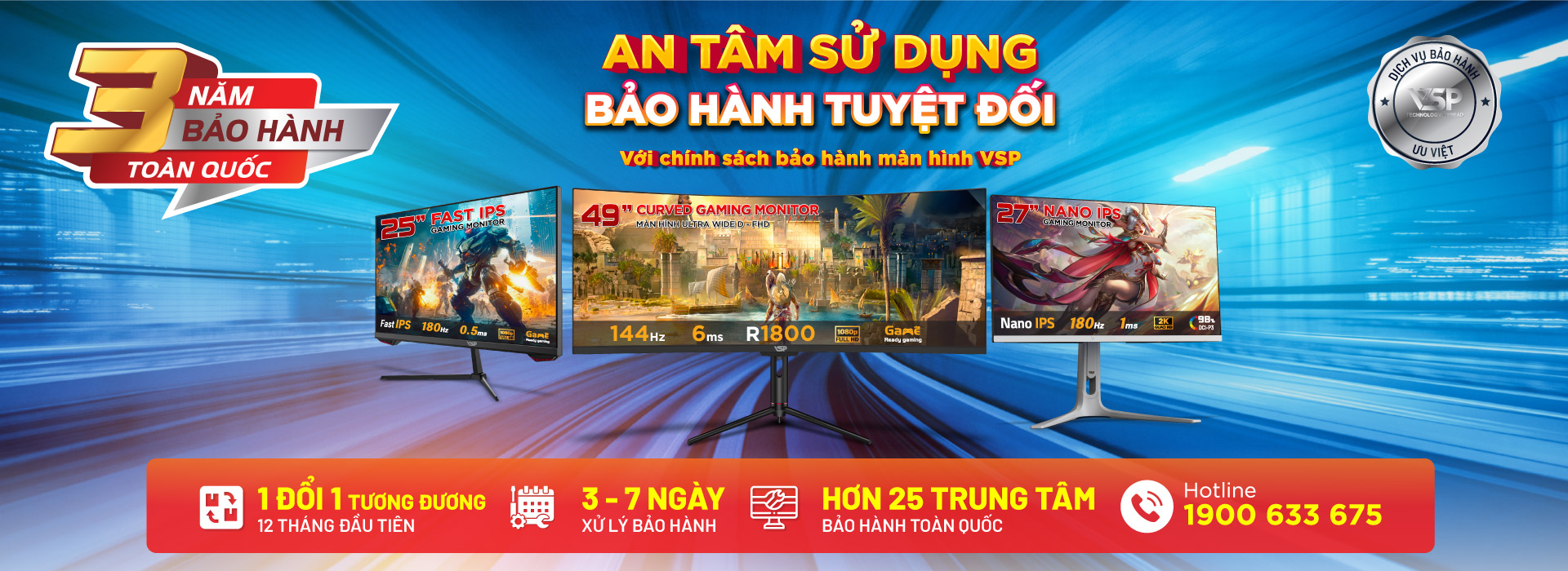 Chính sách bảo hành Màn hình VSP