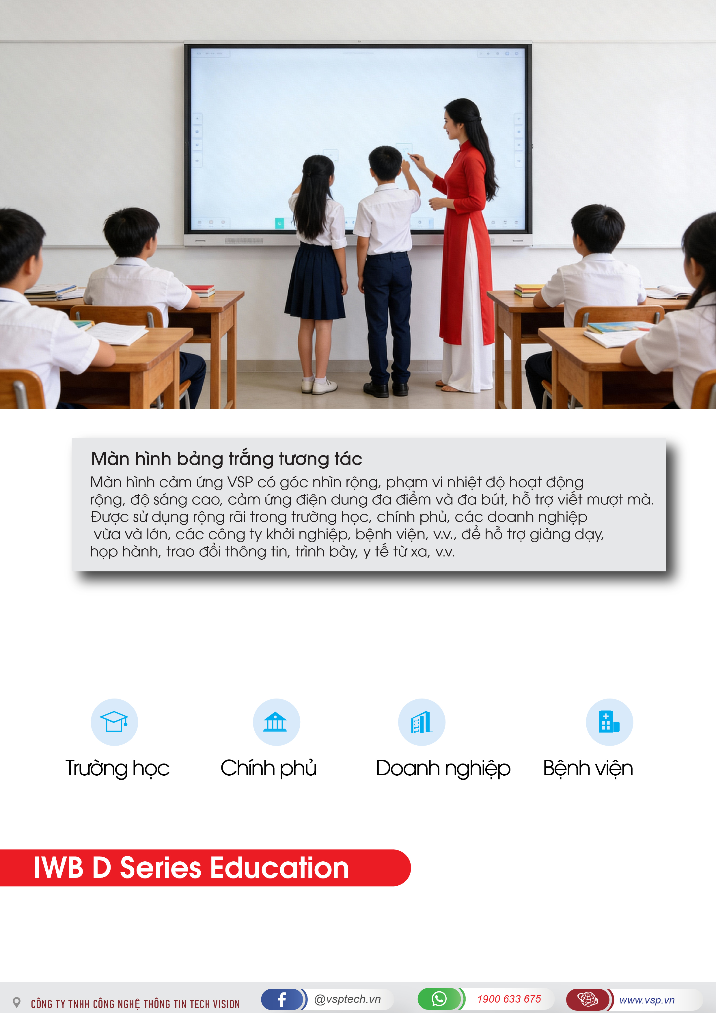 So sánh kích thước VSP IWB 75 inch và 86 inch