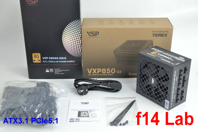 F14 lab đánh giá bộ nguồn VSP VXP850 V2 ATX3.1/PCIe5.1 850W