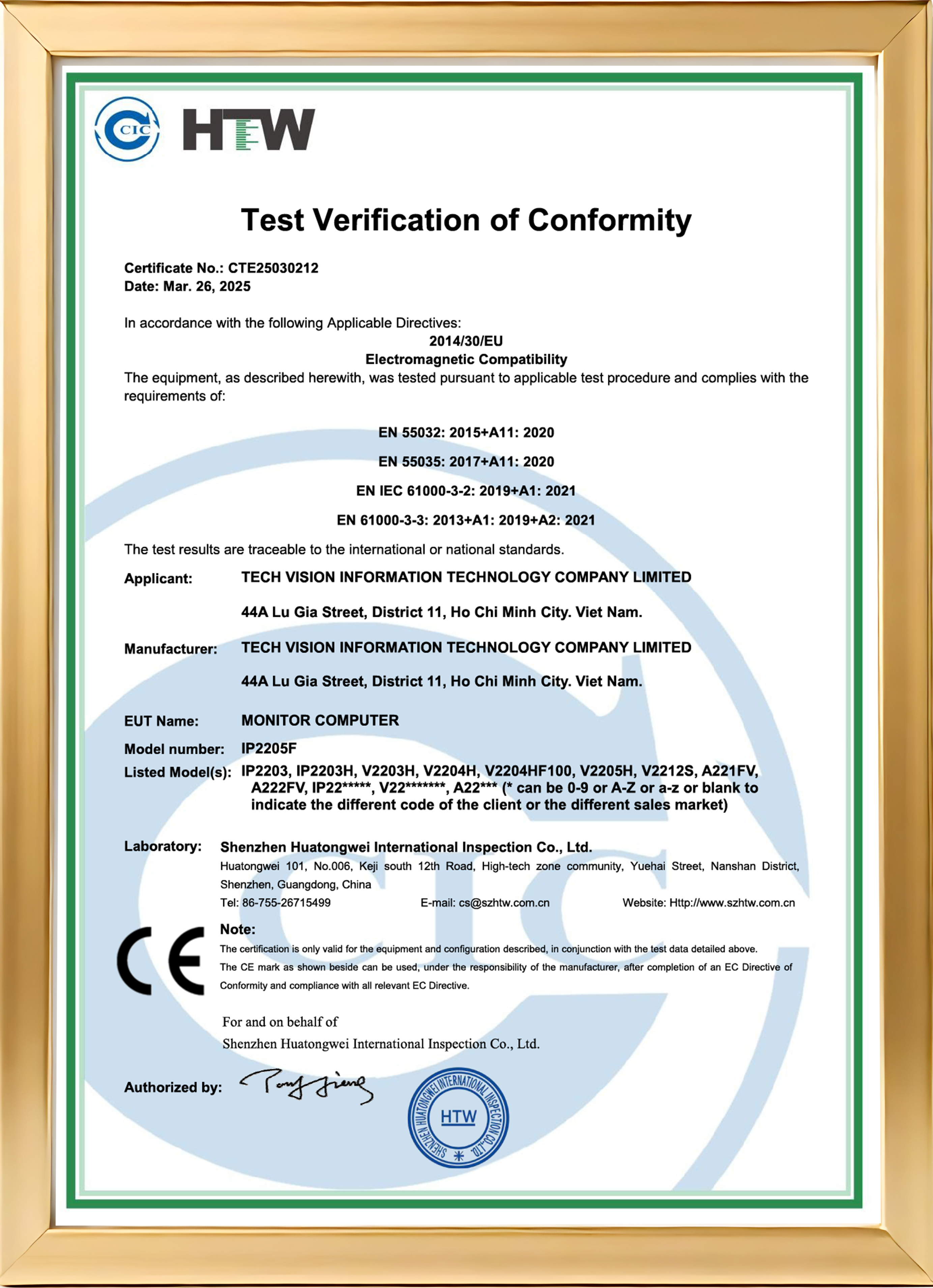 VSP CHÍNH THỨC ĐẠT ĐƯỢC CHỨNG NHẬN CE