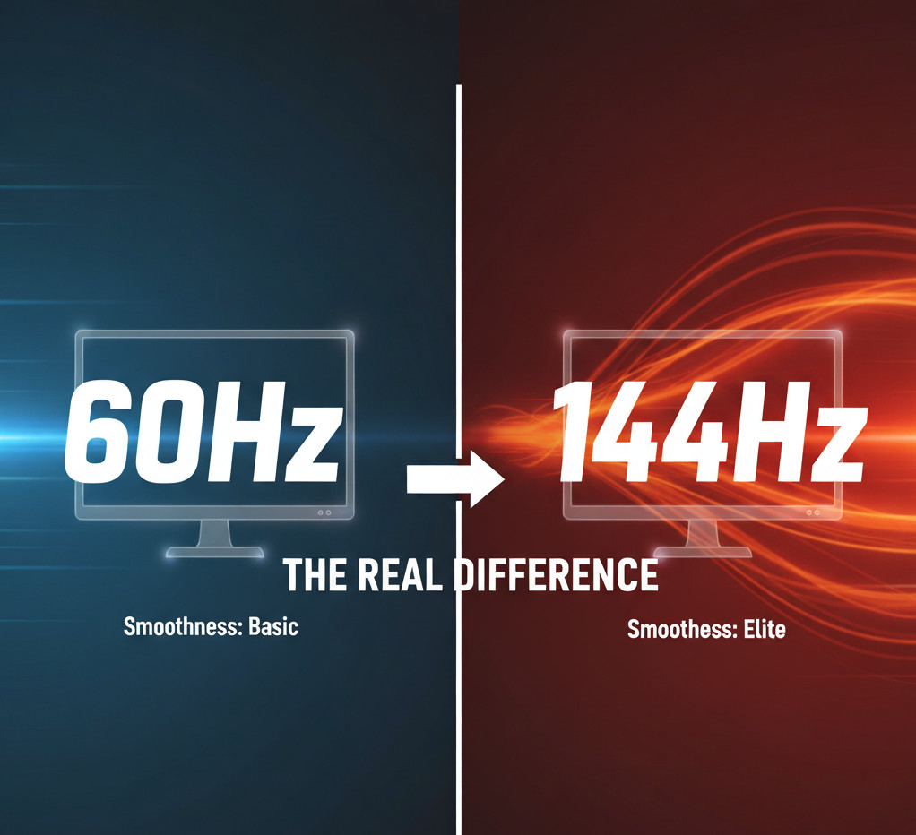So sánh màn hình 60Hz vs 144Hz: sự khác biệt thực tế