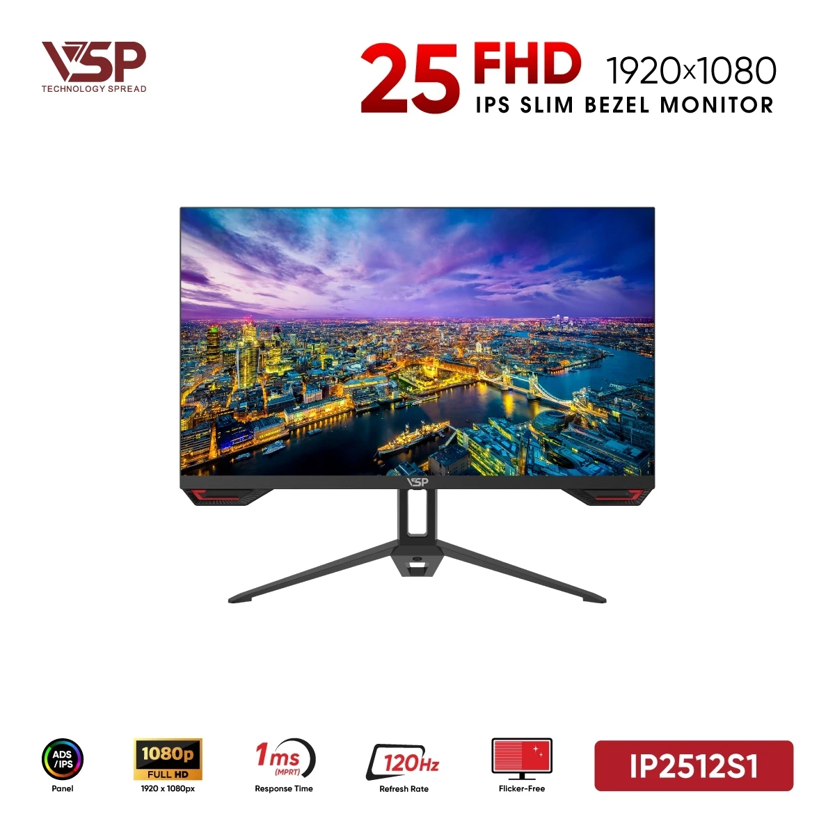 Màn Hình VSP IP2512S1 (25 inch / IPS / FHD / 120Hz / 1ms)