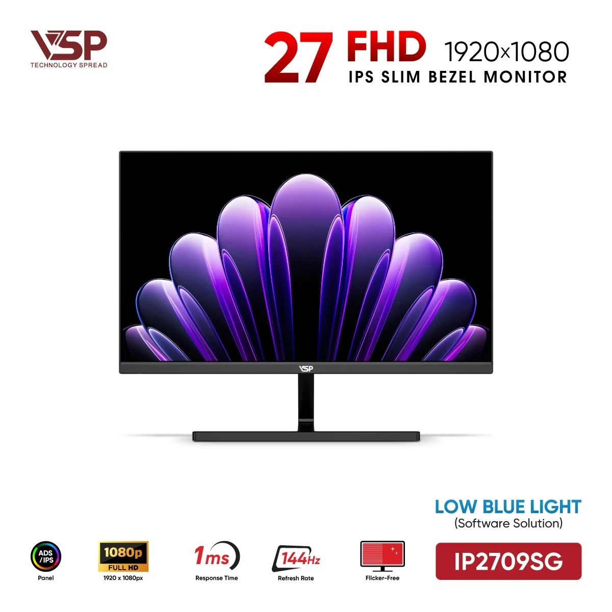 Màn Hình VSP IP2709SG (27 inch / IPS / FHD / 144Hz / 1ms)