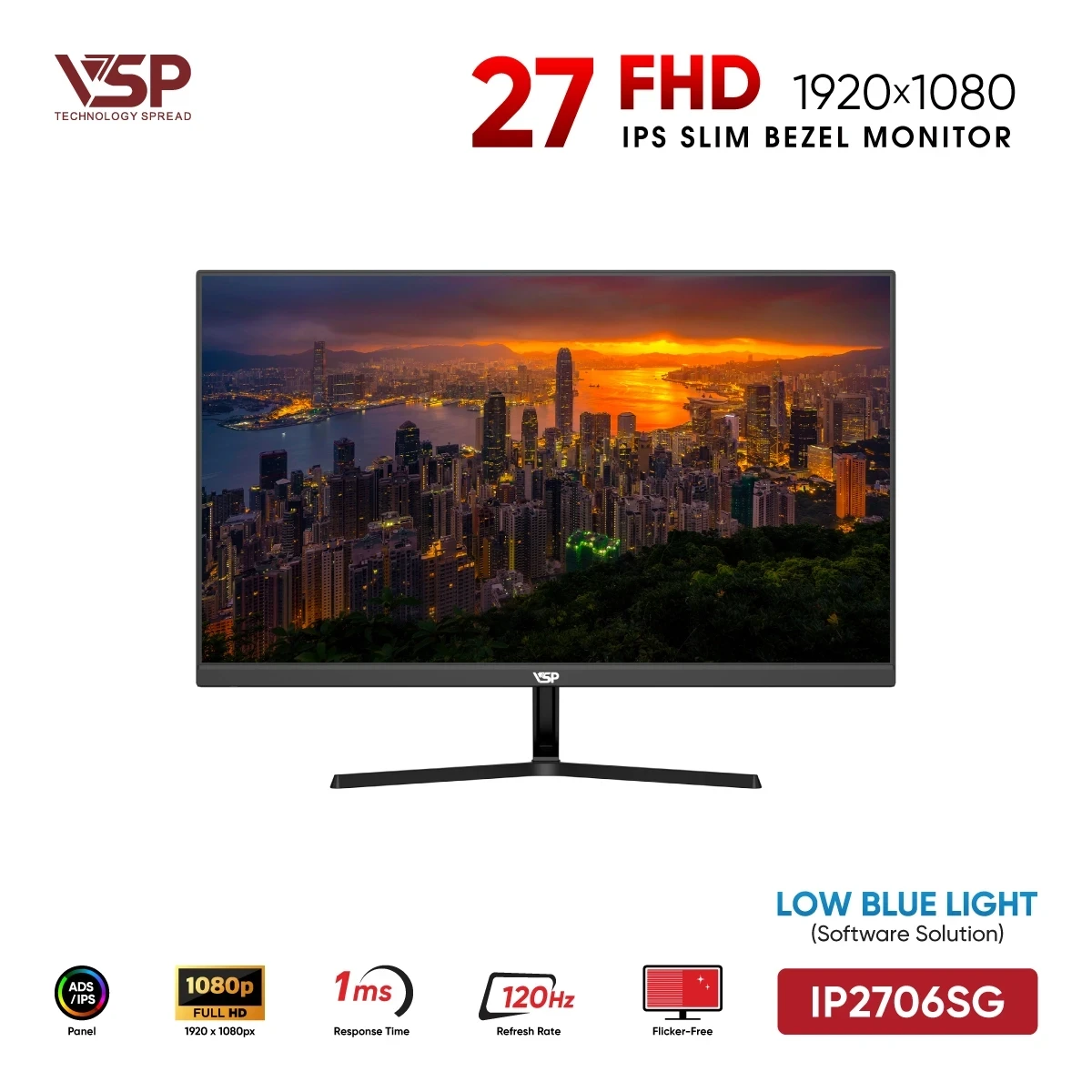Màn Hình VSP IP2706SG (27 inch / IPS / FHD / 120Hz / 1ms)