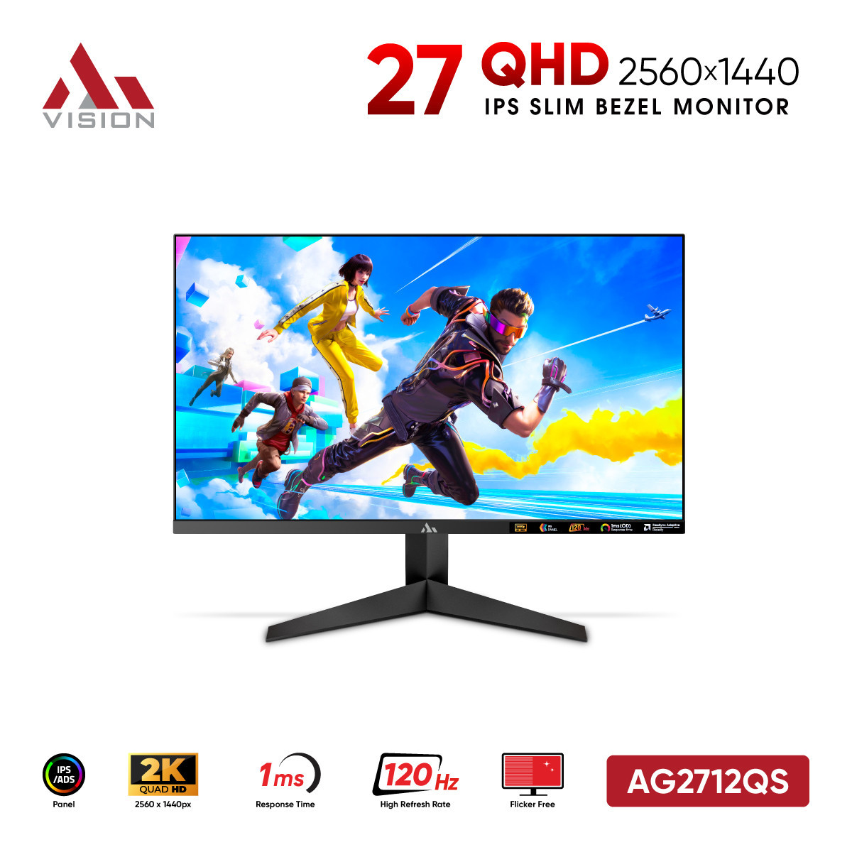 Màn Hình AiVision AG2712QS (27 inch / QHD / IPS / 120Hz / 1ms)
