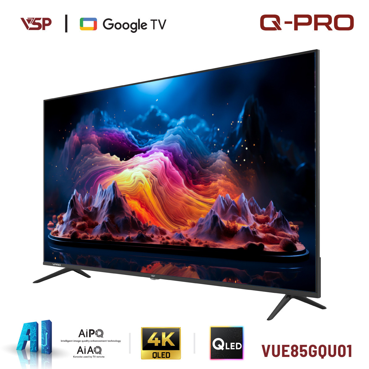 Smart Tivi VSP Q-PRO Series VUE85GQU01 (85 inch / 4K QLED / Google TV)