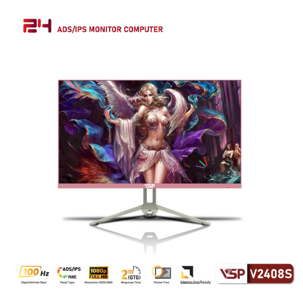 Màn hình phẳng LED mỏng tràn viền VSP V2408S (23.8