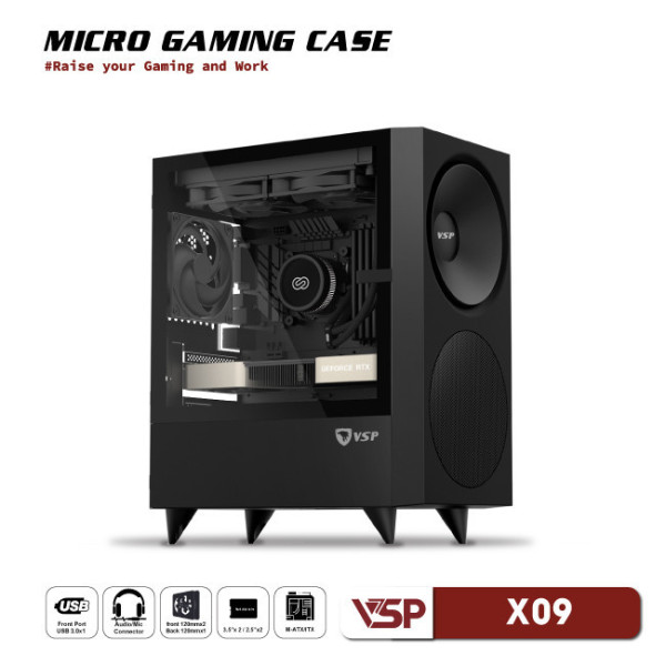 Vỏ Case Máy Tính VSP Micro Gaming X09 - Đen