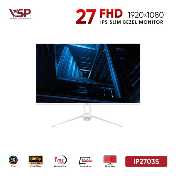 Màn Hình VSP IP2703S White (27 inch / IPS / FHD / 165Hz / 1ms)