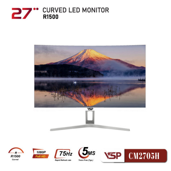 Màn hình cong VSP Thinking CM2705H (27inch / VA / FHD / 75Hz / 5ms / Trắng)