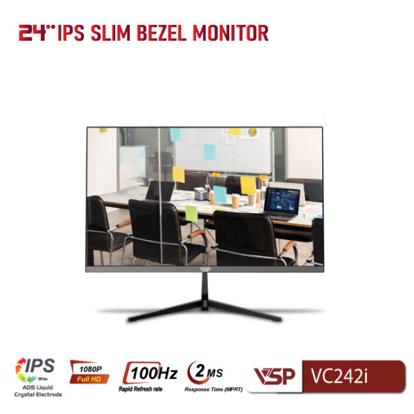 Màn hình VSP VC242i (24inch / IPS / FHD / 100Hz / 2Ms / FreeSync / Đen)