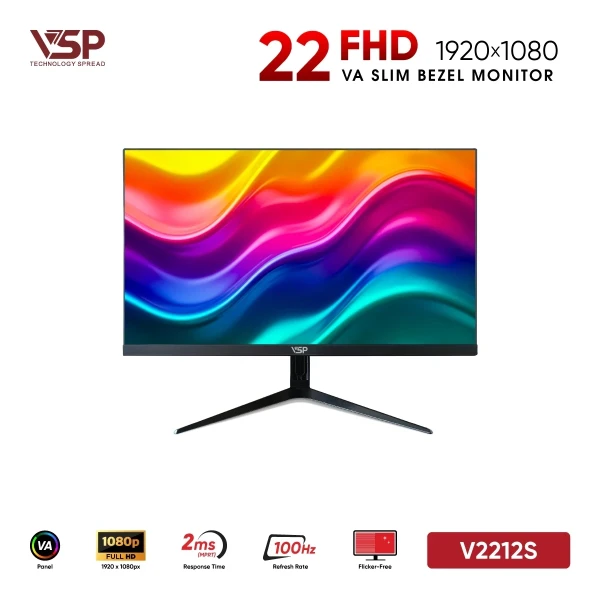 Màn Hình VSP V2212S (22 inch / VA / FHD / 100Hz / 2ms)