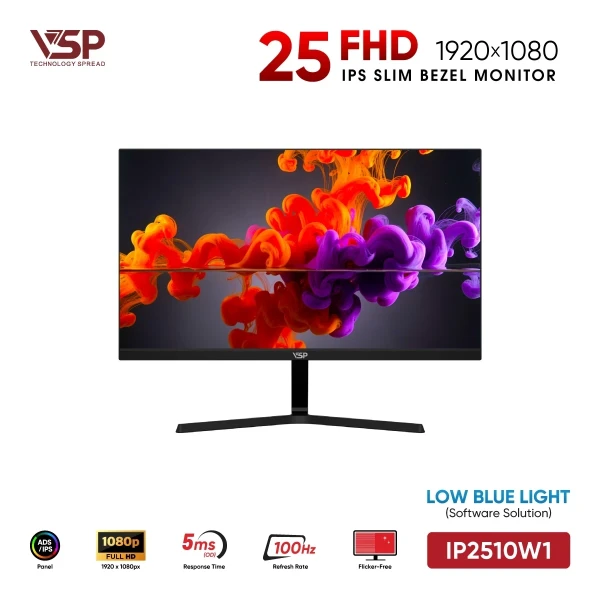 Màn Hình Gaming VSP IP2510W1 (25 inch / IPS / FHD / 100Hz / 5ms)