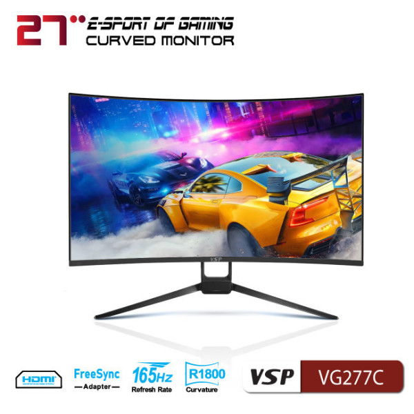 Màn hình Cong VSP VG277C (27inch / VA / FHD / 165Hz / 1ms / FreeSync)