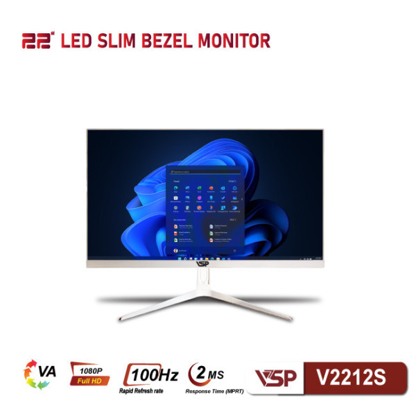 Màn hình VSP V2212S (21.5inch / VA / FHD / 100Hz / 2Ms / FreeSync / Trắng)
