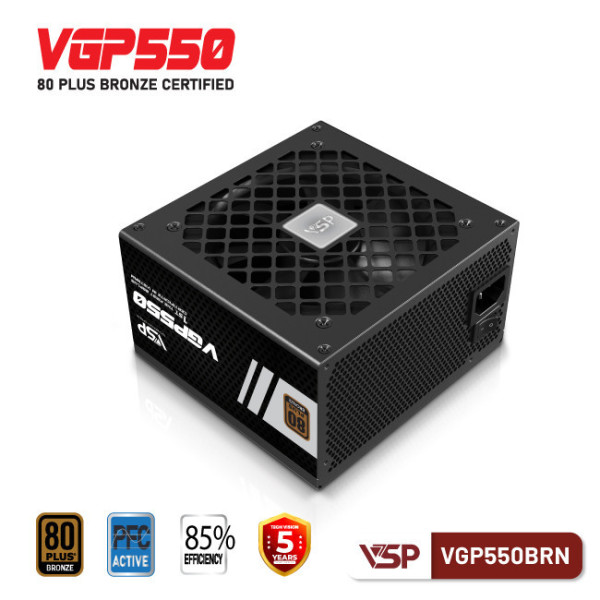 Bộ nguồn VSP VGP550BRN - 80Plus Bronze - 550W
