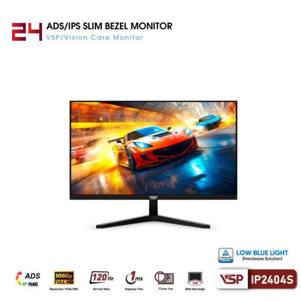 Màn hình VSP IP2404S (24inch / FHD / 120Hz / 1ms / Đen)