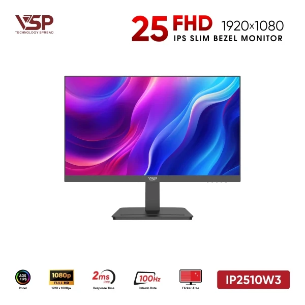 Màn Hình Gaming VSP IP2510W3 (25 inch / IPS / FHD / 100Hz / 2ms)