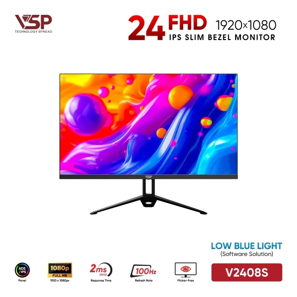 Màn Hình VSP V2408S (24 inch / ADS-IPS / FHD / 100Hz / 2ms)