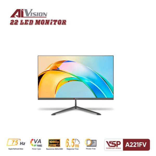 Màn hình văn phòng  AiVision A221FV (22inch / VA / FHD / 75Hz / 6.5ms)
