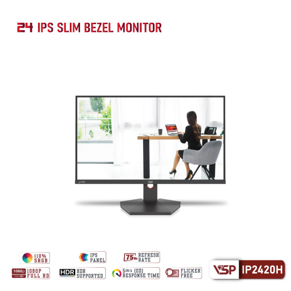 Màn Hình Văn Phòng VSP IP2420H (23.8inch / IPS / FHD / 75Hz / 5ms)