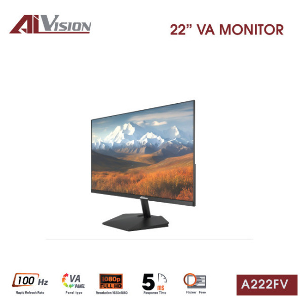 Màn hình văn phòng AiVision A222FV (22inch / VA / FHD / 100Hz / 5ms / Adaptive Sync)