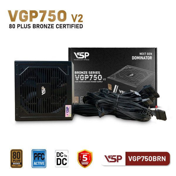 Bộ Nguồn VSP VGP750BRN V2 - 80plus Bronze - ATX3.1