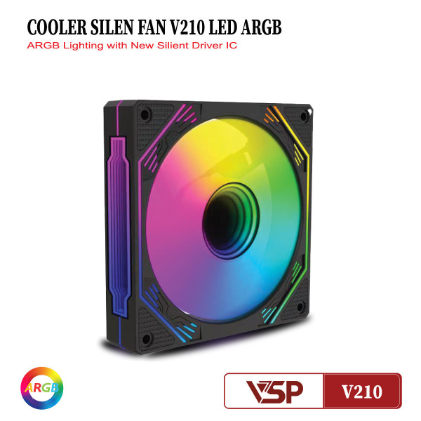 Quạt Tản Nhiệt Cooler Silent V210 Led ARGB Black