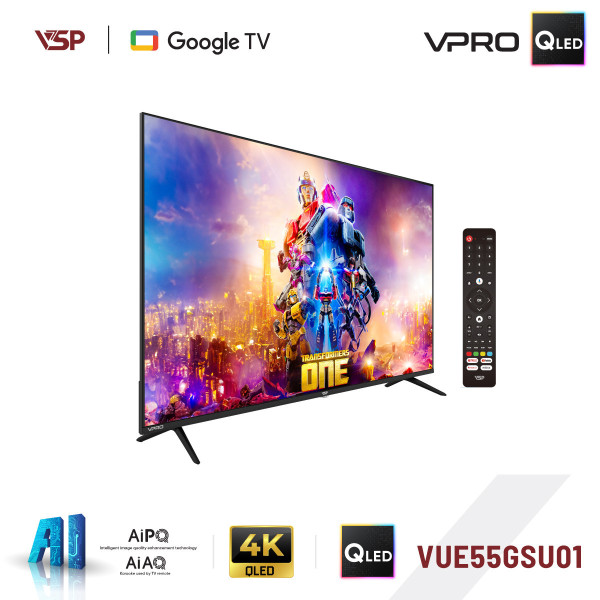 VSP Smart TV 55 inch VPRO Series (4K  / Google TV / AiPQ / AiAQ Karaoke)