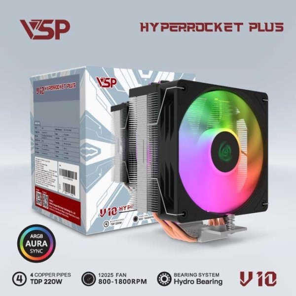Tản Nhiệt Khí V10 HYPERROCKET PLUS - Đen