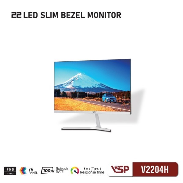 Màn hình phẳng VSP V2204H (21.5inch / VA / FHD / 100Hz / 5ms / Trăng)