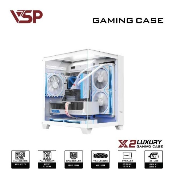 Vỏ Case Máy Tính X2 Luxury White