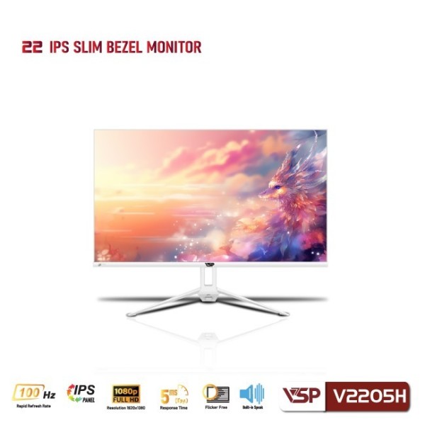 Màn hình LED VSP V2205H (22inch / IPS / FHD / 100Hz / 5ms / Trắng)