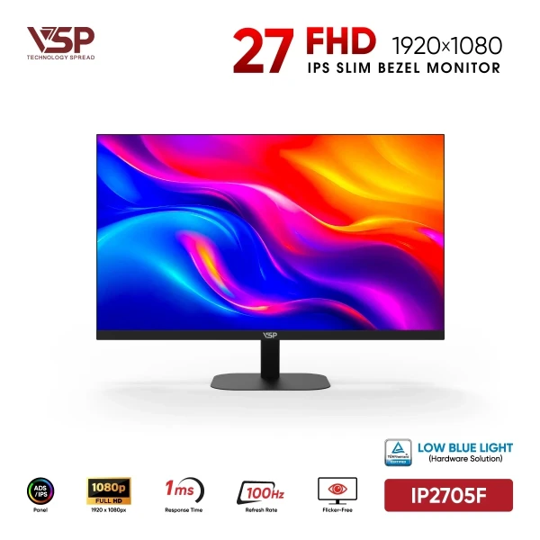 Màn Hình VSP IP2705F (27 inch / IPS / FHD / 100Hz / 1ms)