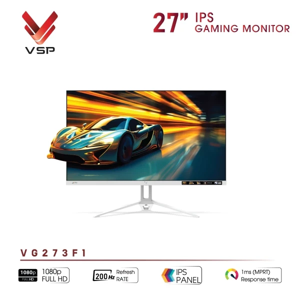 Màn Hình VSP VG273F1 White (27 inch / IPS / FHD / 200Hz / 1ms)