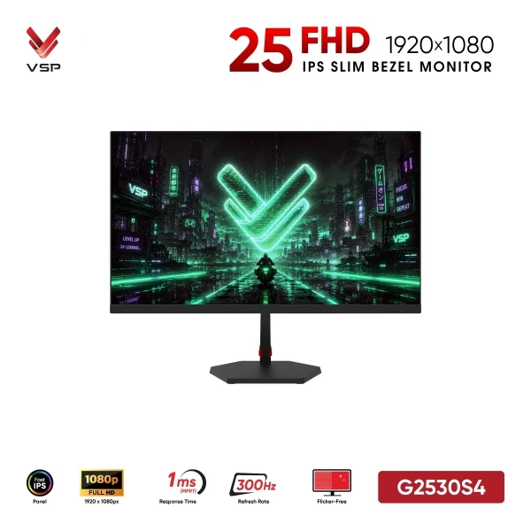 Màn Hình Gaming VSP G2530S4 (25 inch / Fast IPS / FHD / 300Hz / 1ms)