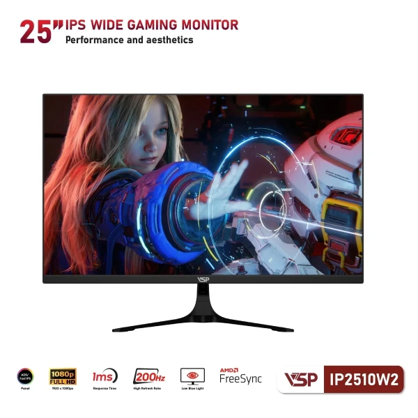 Màn Hình Gaming VSP IP2510W2 (24.5 inch / Fast IPS / FHD / 200Hz / 1ms)