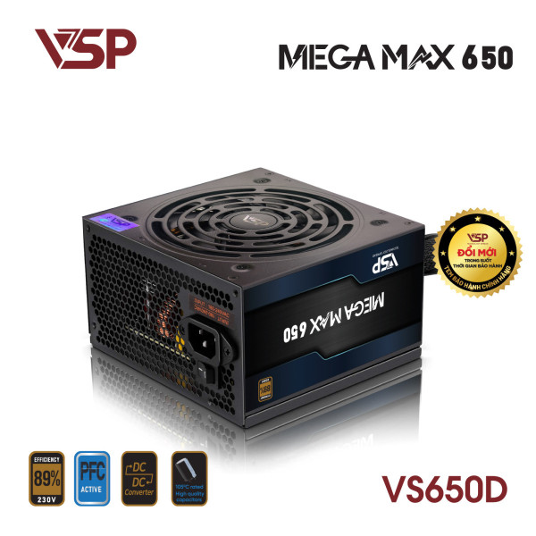 Bộ nguồn máy tính ATX VSP MEGAMAX VS650D - 650W