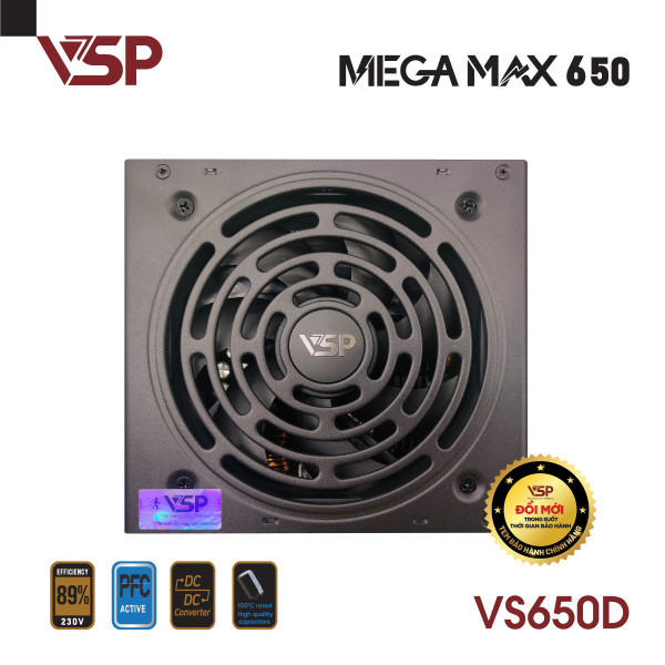 Bộ nguồn máy tính ATX VSP MEGAMAX VS650D - 650W