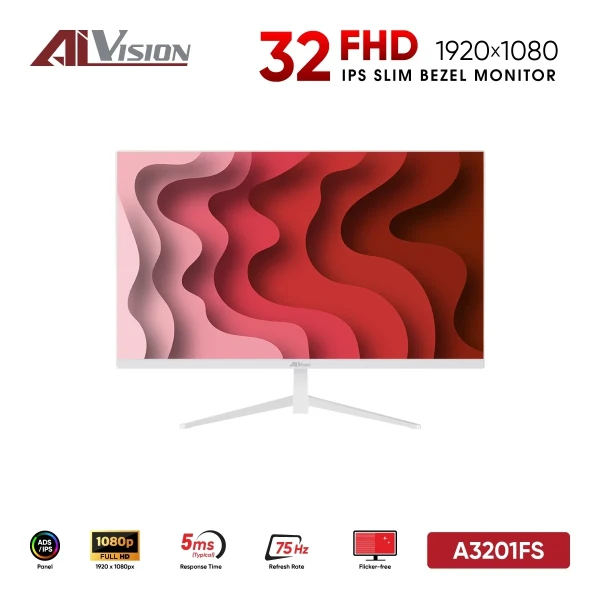 Màn Hình AiVision A3201FS White (32 inch / FHD / ADS-IPS / 75Hz / 5ms)