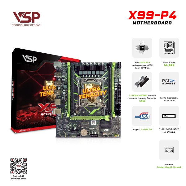 Bo Mạch Chủ - Mainboard VSP X99 - P4