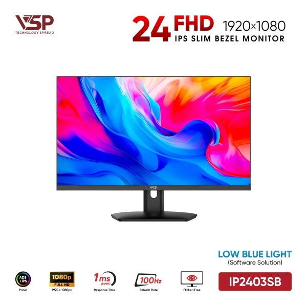 Màn Hình VSP IP2403SB (24 inch / IPS / FHD / 100Hz / 1ms)