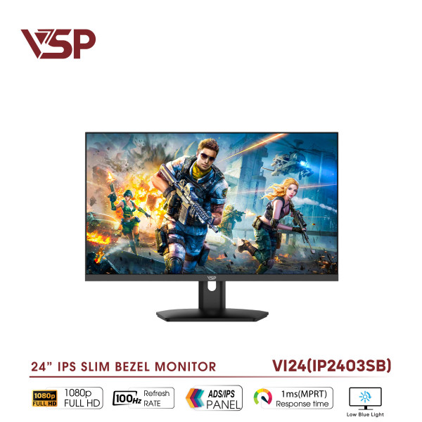 Màn hình VSP VI24 (IP2403SB) (24inch / FHD / IPS / 100Hz / 1ms) Đen