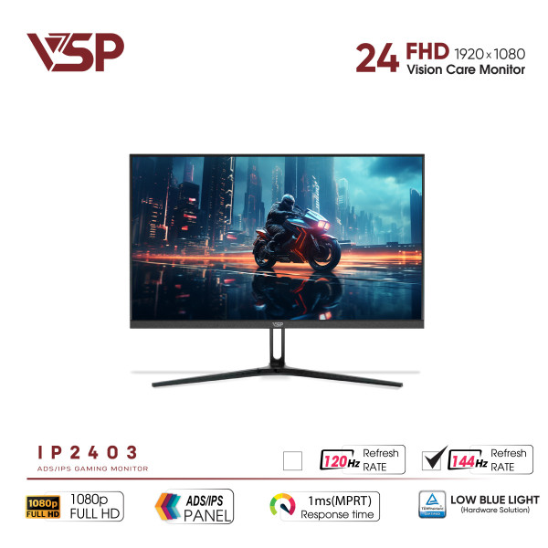 Màn Hình VSP IP2403 Ver144Hz (24inch / FHD / IPS / 144Hz / 1ms)