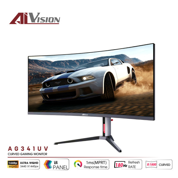 Màn Hình Cong AiVision AG341UV (34inch / UWQHD / VA / HDR / 180hz / 1ms / FreeSync)