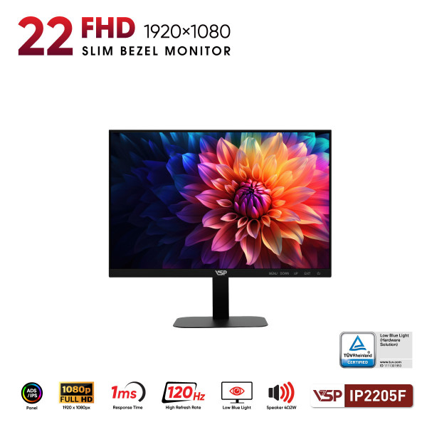 Màn Hình VSP IP2205F (21.45inch / FHD / 120Hz / 1ms)