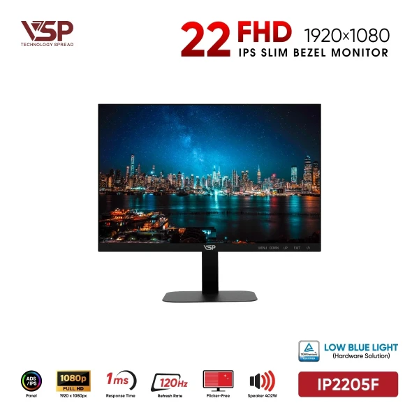 Màn Hình VSP IP2205F (22 inch / IPS / FHD / 120Hz / 1ms)
