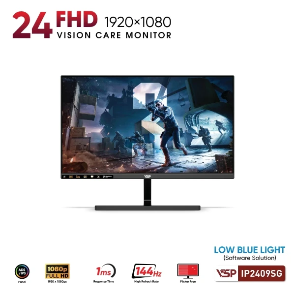 Màn Hình VSP IP2409SG (24inch / IPS / FHD / 144Hz / 1ms / FreeSync / Adaptive Sync)