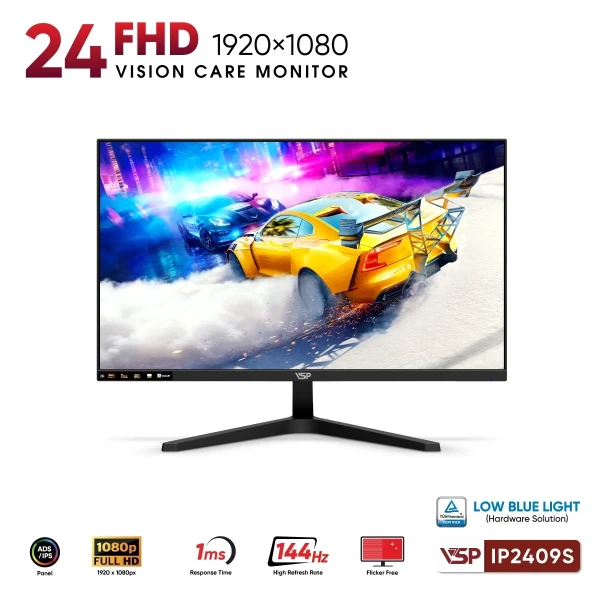 Màn Hình VSP IP2409S (24inch / FHD / IPS / ELED / 144Hz / 1ms / TUV)